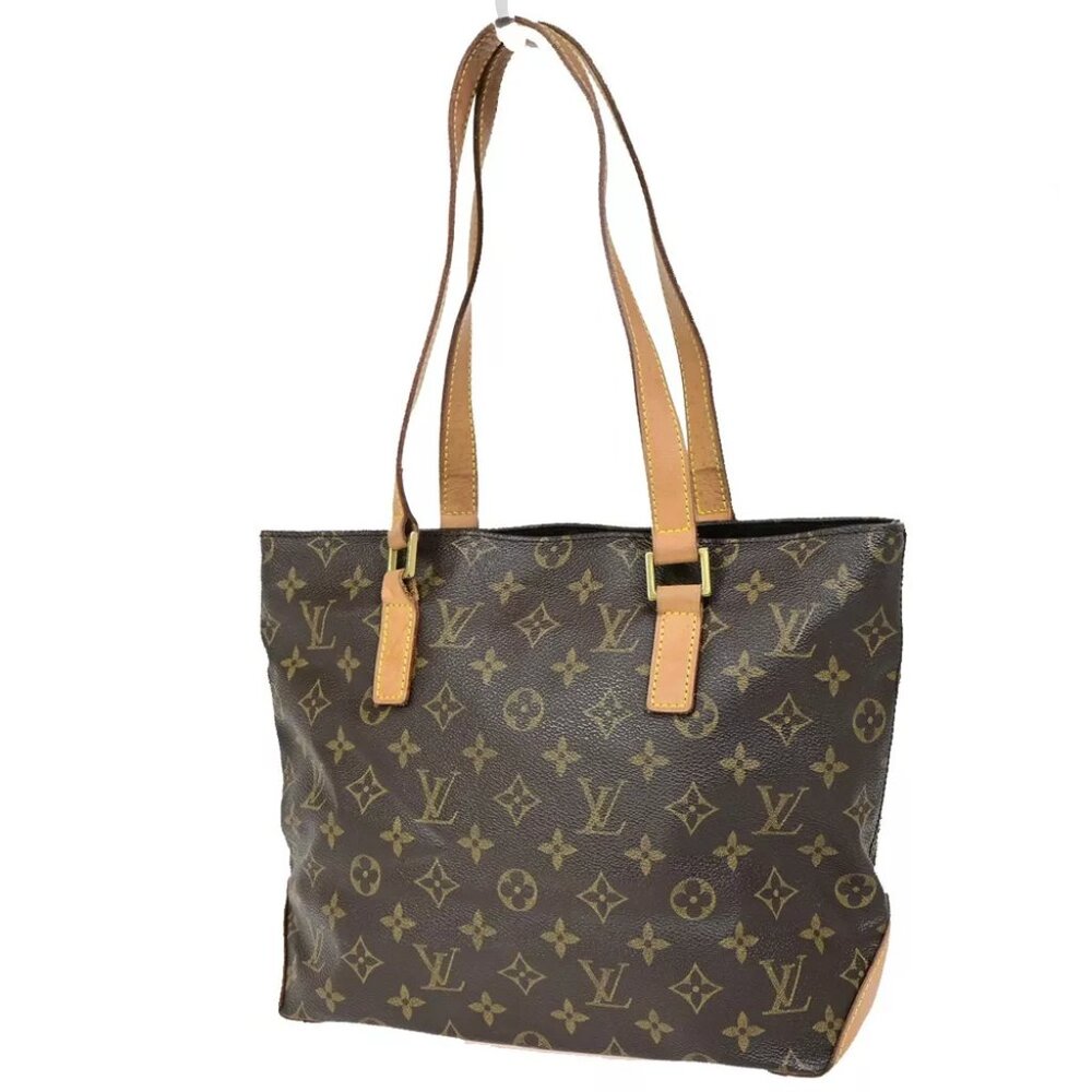LOUIS VUITTON Cabas Piano Shoulder Bag Monogram Leather Brown